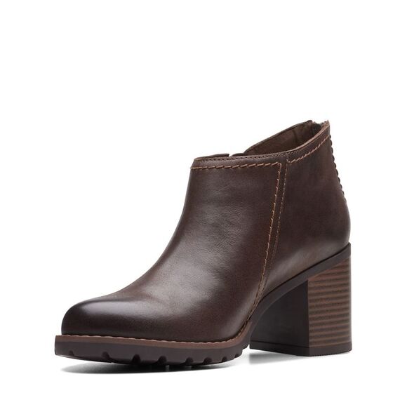 Clarks Womens Leda Step Brown Boots (NWT) - Picture 4 of 6